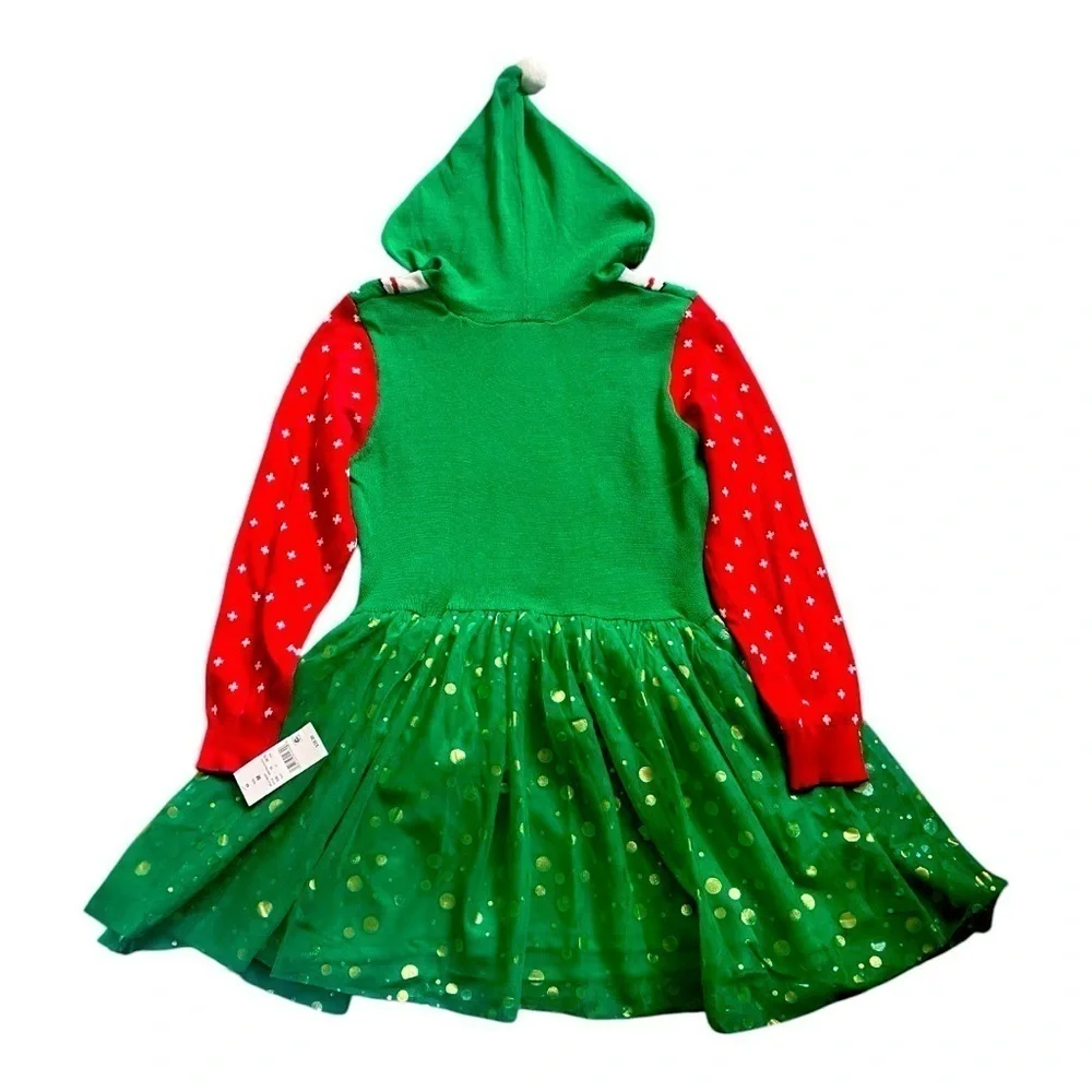 NWT-GIRLS SUPER CUTE CHRSTMAS DRESS BY WELL WORN-SIZE MED 10-12